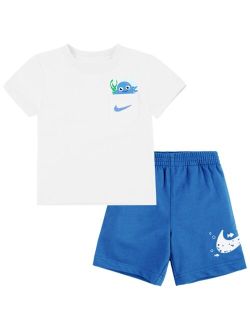 Little Boys Coral Reef Short Sleeve Jersey Set