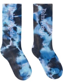 Kids Blue Tie Dye Socks