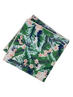 Kebocis Men's Floral Pocket Square Handkerchief for Men