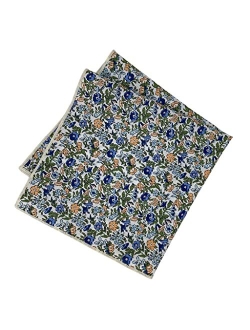 Kebocis Men's Floral Pocket Square Handkerchief for Men