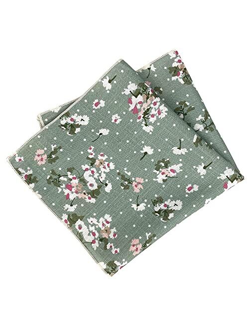 Kebocis Men's Floral Pocket Square Handkerchief for Men