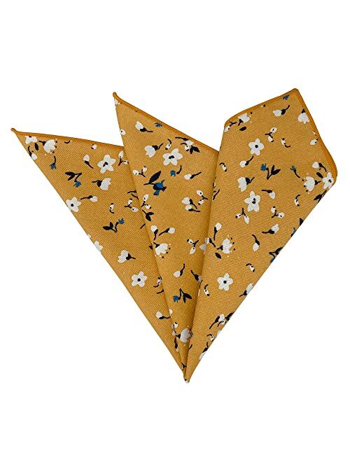 Kebocis Men's Floral Pocket Square Handkerchief for Men