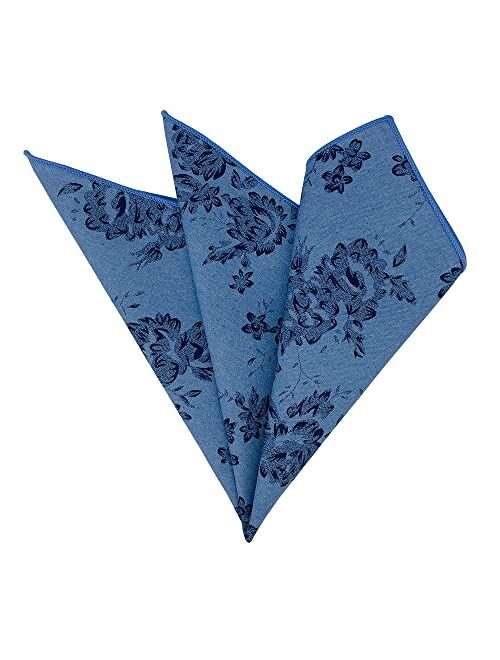 Kebocis Men's Floral Pocket Square Handkerchief for Men