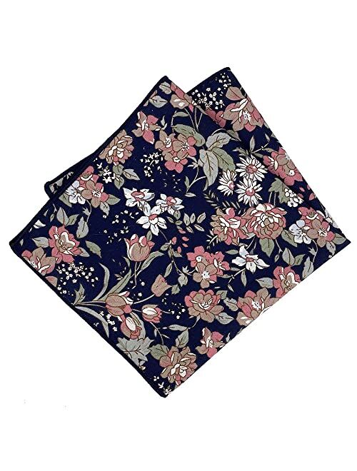 Kebocis Men's Floral Pocket Square Handkerchief for Men