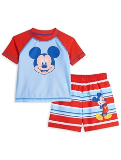 Mickey Mouse Rash Guard and Swim Trunks Outfit Set Infant to Toddler