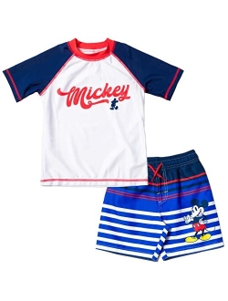 Mickey Mouse Rash Guard and Swim Trunks Outfit Set Infant to Toddler