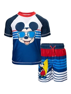 Mickey Mouse Rash Guard and Swim Trunks Outfit Set Infant to Toddler