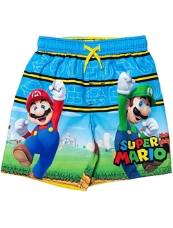 SUPER MARIO Nintendo Mario Luigi Yoshi Bathing Suit Swim Trunks Toddler to Little Kid