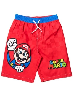 SUPER MARIO Nintendo Mario Luigi Yoshi Bathing Suit Swim Trunks Toddler to Little Kid