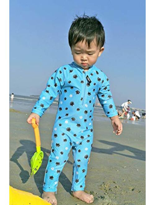 weVSwe Baby Toddler Sun Protection Rash Guard Swimsuit with Crotch Zipper