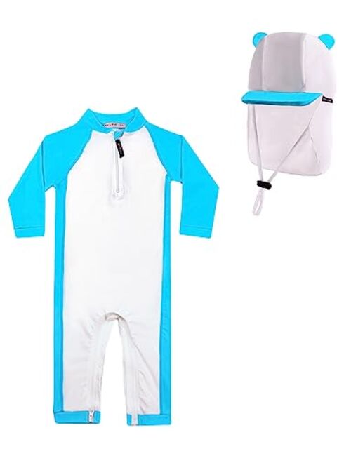 weVSwe Baby Toddler Sun Protection Rash Guard Swimsuit with Crotch Zipper