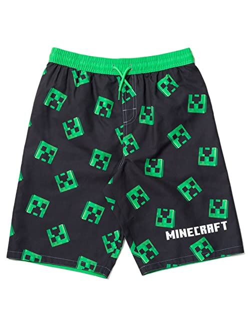 Minecraft Steve Creeper Alex Skeleton Swim Trunks Bathing Suit Toddler to Big Kid