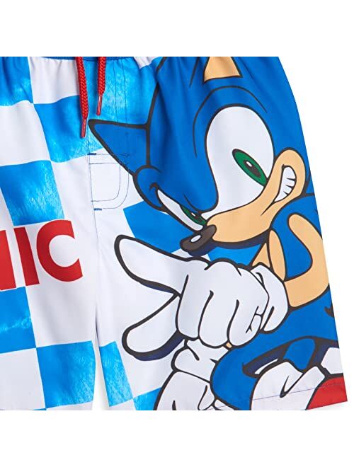 SEGA Sonic The Hedgehog Knuckles Tails Swim Trunks Bathing Suit Toddler to Big Kid