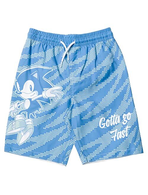 SEGA Sonic The Hedgehog Knuckles Tails Swim Trunks Bathing Suit Toddler to Big Kid