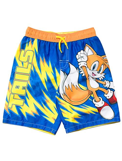 SEGA Sonic The Hedgehog Knuckles Tails Swim Trunks Bathing Suit Toddler to Big Kid