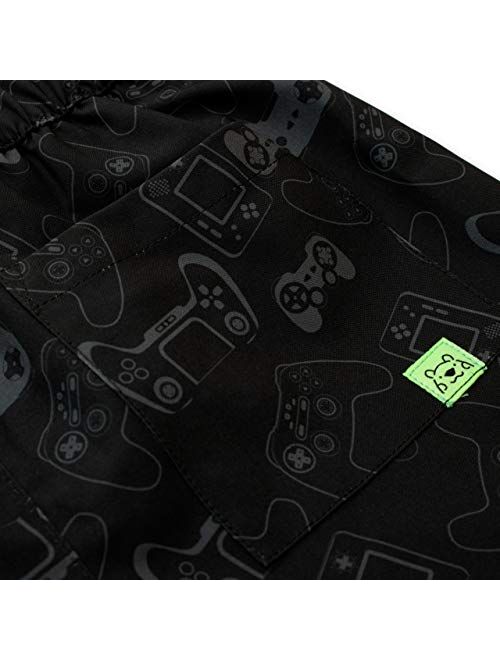 Harry Bear Boys Gaming Swim Trunks Kids Swimming Shorts for Gamers