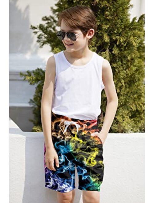 TUONROAD Kid Swim Trunk Boy Bating Short for 5-14 Years Teens Quick Dry Beach Board Child Swim Short with Mesh Lining