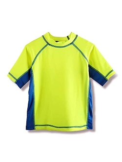 REMEETOU Boys Rashguard Quick Dry Short Sleeve UPF 50+ Sun Protective Swim Shirt