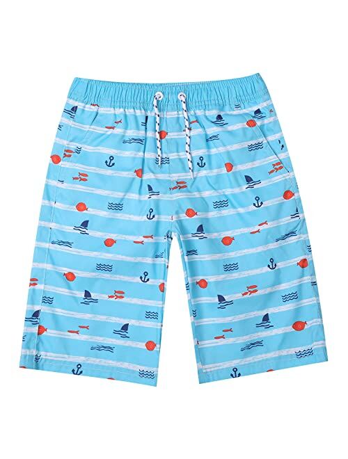 LIZENS Boys Swim Trunks UPF 50+ Quick Dry Beach Bathing Suit Toddler Swimsuit Swimwear