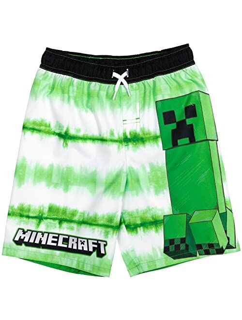 Minecraft Zombie Steve Mobs 3 Pack Swim Trunks Bathing Suits Little Kid to Big Kid