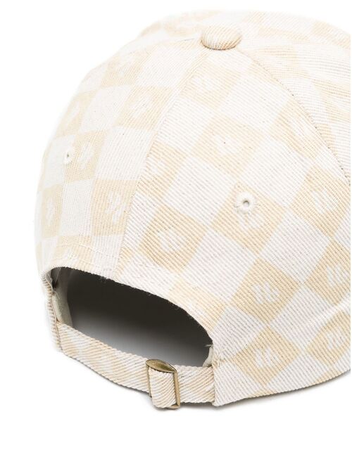 Nanushka diamond check logo baseball cap