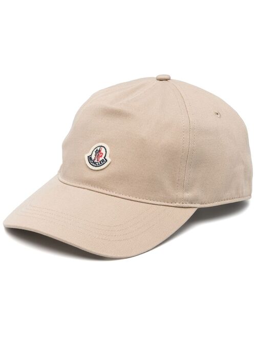 Moncler logo-patch cotton cap