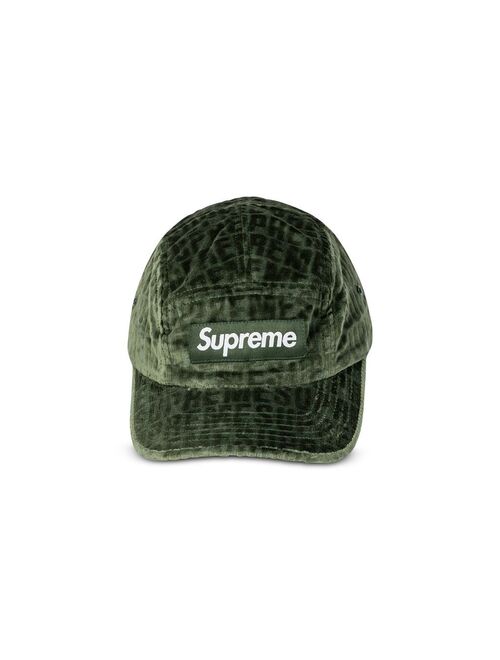 Supreme velvet pattern camp cap