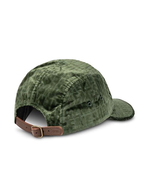 Supreme velvet pattern camp cap