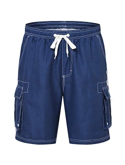 Akula Big Boys' Quick Dry Beach Board Shorts Swim Trunk with Pockets