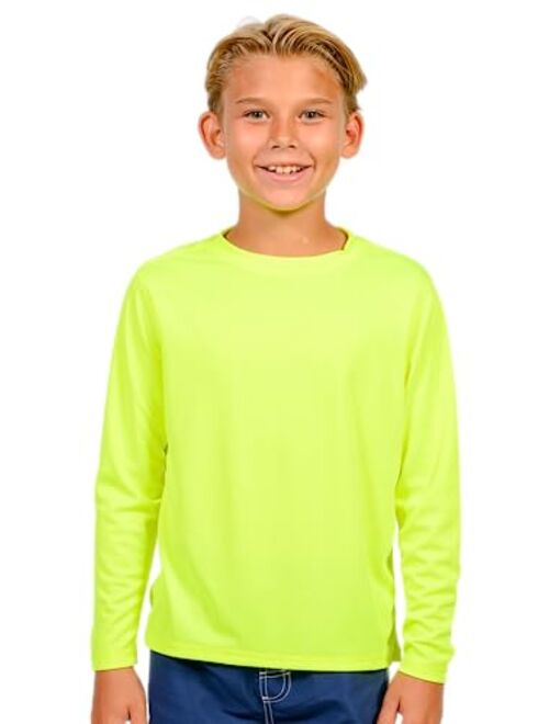 INGEAR Swim Shirts for Boys Dry Fit UV Sun Protective Rash Guard Workout Performance Shirts