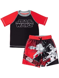 X-Wing TIE Fighter Stormtrooper Rash Guard and Swim Trunks Outfit Set Toddler to Big Kid