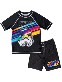 X-Wing TIE Fighter Stormtrooper Rash Guard and Swim Trunks Outfit Set Toddler to Big Kid