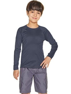 TSLA Kids Youth UPF 50+ Long Sleeve T-Shirt, Athletic Sports Dry Fit Sun Shirts, UV Sun Portection Fishing Shirts