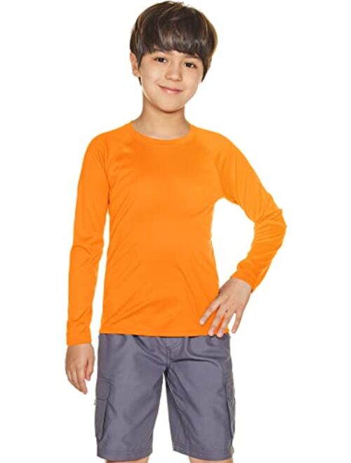 TSLA Kids Youth UPF 50+ Long Sleeve T-Shirt, Athletic Sports Dry Fit Sun Shirts, UV Sun Portection Fishing Shirts