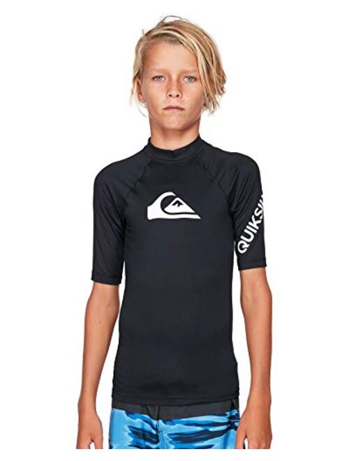 Quiksilver Boys' All Time Short Sleeve Youth Rashguard Surf Shirt