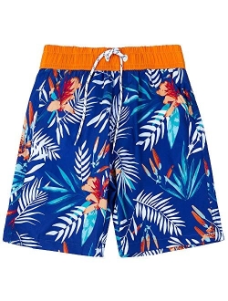 techcity Boys Teens Swim Trunks, Quick Dry Surfing Beach Sports Running Swim Shorts with Drawstring 6T to 18/20