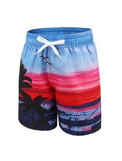 Moon Tree Boys Swim Trunks Kids Quick Dry Beach Boards Shorts Swimsuits Shorts UPF 50+ Sun Protection