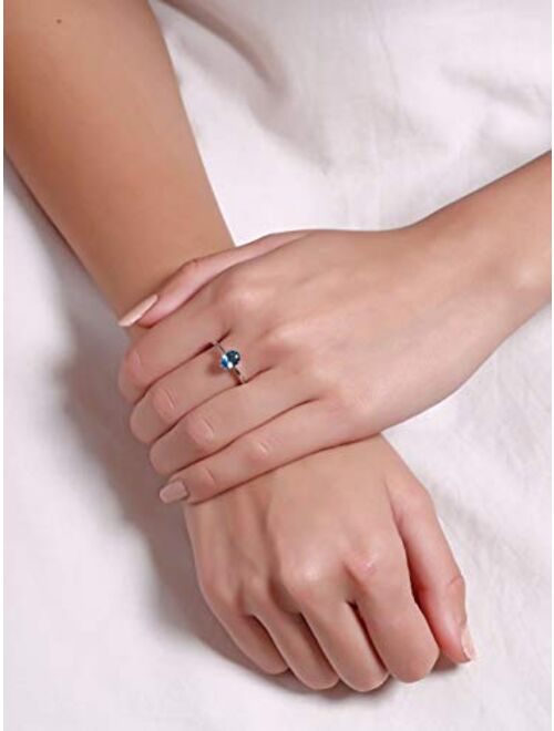 YoTreasure 1.05 ct. t.w. London Blue Topaz Solitaire Ring in 925 Sterling Silver Jewelry