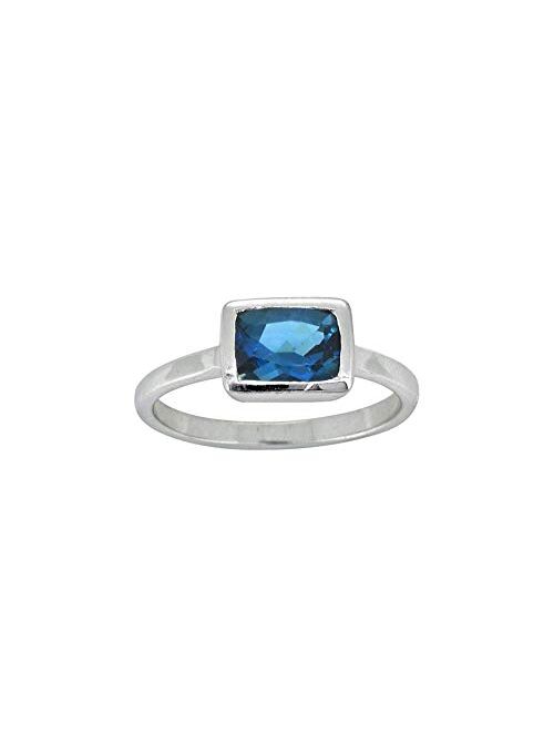 YoTreasure 1.74 ct. t.w. London Blue Topaz Solitaire 925 Sterling Silver Ring