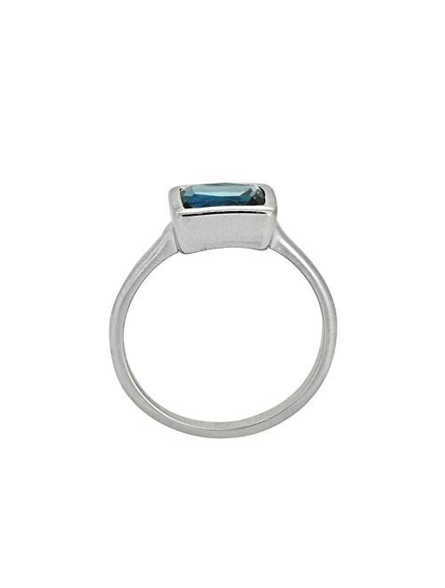 YoTreasure 1.74 ct. t.w. London Blue Topaz Solitaire 925 Sterling Silver Ring