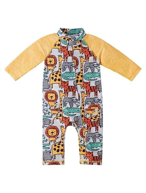 UV SKINZ Baby Boys Sun and Swimsuit with UPF 50+ Sun Protection One-Piece Swimsuit, Baby and Toddler Full Coverage Swim