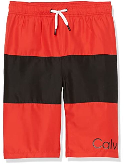 Calvin Klein Boys' Swim Trunk with UPF 50+ Sun Protection