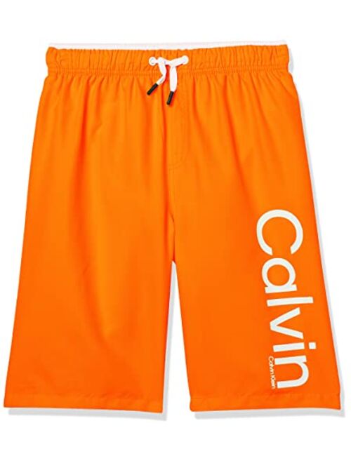 Calvin Klein Boys' Swim Trunk with UPF 50+ Sun Protection