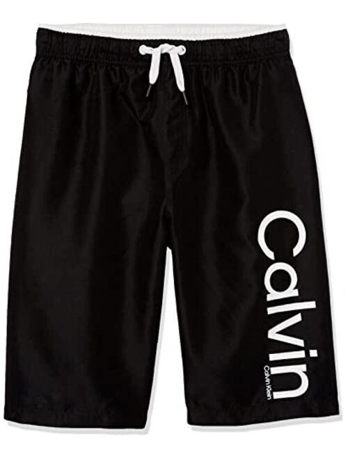 Calvin Klein Boys' Swim Trunk with UPF 50+ Sun Protection