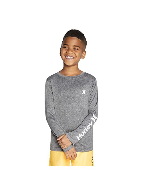 Hurley Boys' Long Sleeve UPF 50+ Rash Guard Swim Shirt