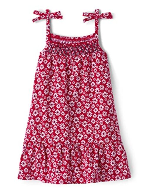 The Children's Place Baby Toddler Girls Tie Shoulder Casual Dress