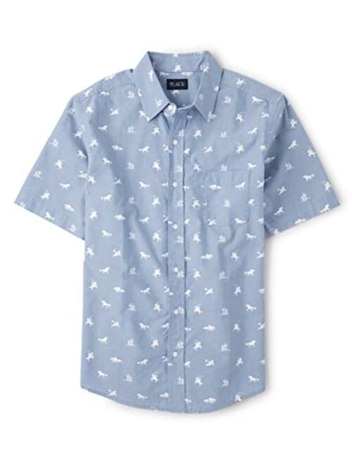 The Children's Place Toddler Boys Short Sleeve Button Down Shirt