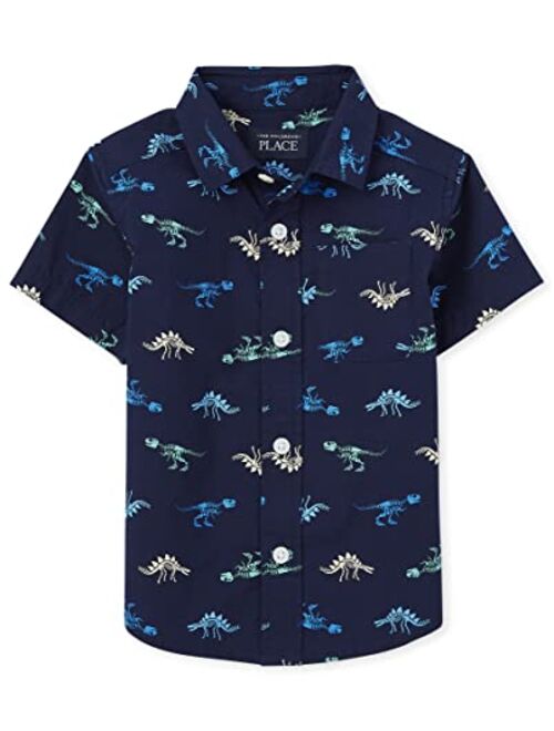 The Children's Place Toddler Boys Short Sleeve Button Down Shirt