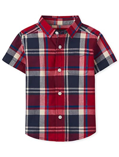 The Children's Place Toddler Boys Short Sleeve Button Down Shirt