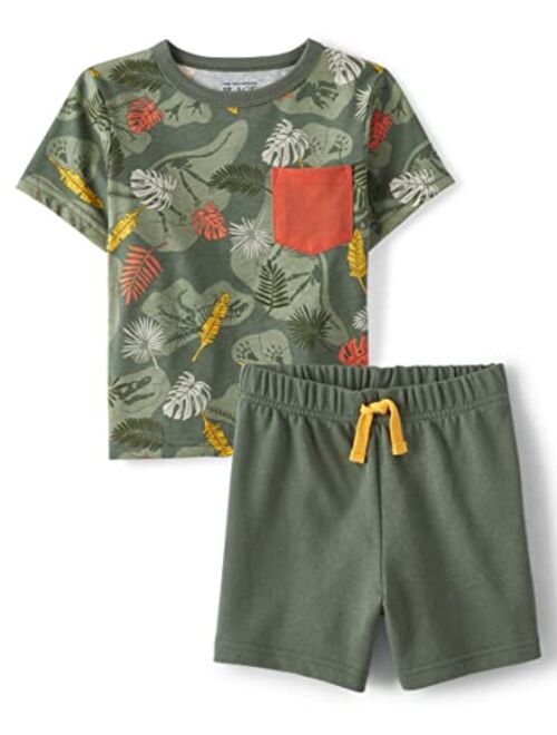 The Children's Place boys And Toddler Boys Short Sleeve Top and Shorts, 2 Pc Set